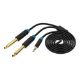 Εικόνα της Καλώδιο Vention 3.5mm to 2 x 6.5mm 0.5m Black BACBD