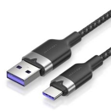 Εικόνα της Καλώδιο Vention USB-A Male to USB-C Male 100W 1m Black CTOBF