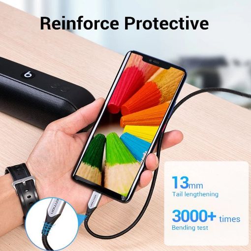 Εικόνα της Καλώδιο Vention USB-A Male to USB-C Male 3m Black COKBI