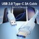 Εικόνα της Καλώδιο Vention USB-A Male to USB-C Male 60W 1m Black CTNBF