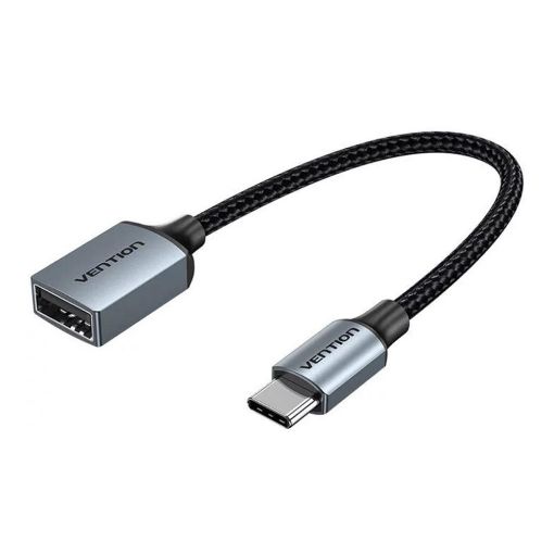 Εικόνα της Καλώδιο Vention USB-A Male to USB-C Female 0.15m Gray CCWHB