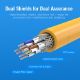 Εικόνα της Καλώδιο Δικτύου Vention S/FTP Round Cat.6A 1m Yellow IBHYF
