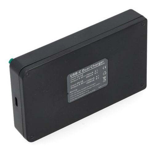 Εικόνα της Φορτιστής Μπαταριών WS Xtreme Power με USB-C για Canon NB-2L / NB-2LH 2 Θέσεων 582A002 8.4V 0.7A