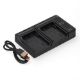 Εικόνα της Φορτιστής Μπαταριών WS Xtreme Power με USB-C για Canon NB-2L / NB-2LH 2 Θέσεων 582A002 8.4V 0.7A