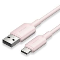 Εικόνα της Καλώδιο Vention USB-A Male to USB-C Male 3A 1m Pink CWAPF