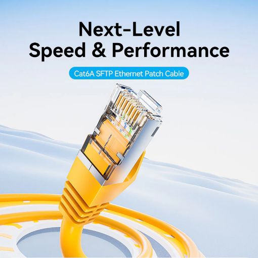 Εικόνα της Καλώδιο Δικτύου Vention S/FTP Round Cat.6A 0.3m Yellow VPC6SSTP-Y030
