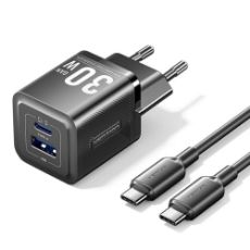 Εικόνα της Φορτιστής Vention GaN USB-C & USB-A 70W Black TZ-FCGB0-EU