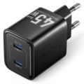Εικόνα της Φορτιστής Vention GaN 2x USB-C 45W Gray TZ-FCFH0-EU