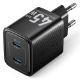 Εικόνα της Φορτιστής Vention GaN 2x USB-C 45W Gray TZ-FCFH0-EU
