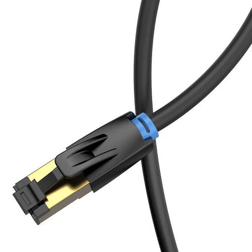 Εικόνα της Καλώδιο Δικτύου Vention S/FTP Round Cat.8 0.5m Black IKABD