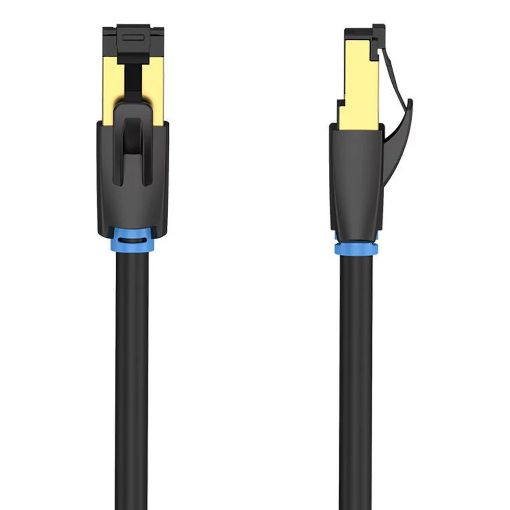 Εικόνα της Καλώδιο Δικτύου Vention S/FTP Round Cat.8 0.5m Black IKABD