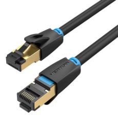 Εικόνα της Καλώδιο Δικτύου Vention S/FTP Round Cat.8 0.5m Black IKABD