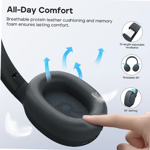 Εικόνα της Headphones Tribit QuietPlus 81 Bluetooth ANC Black C81-2652N-01