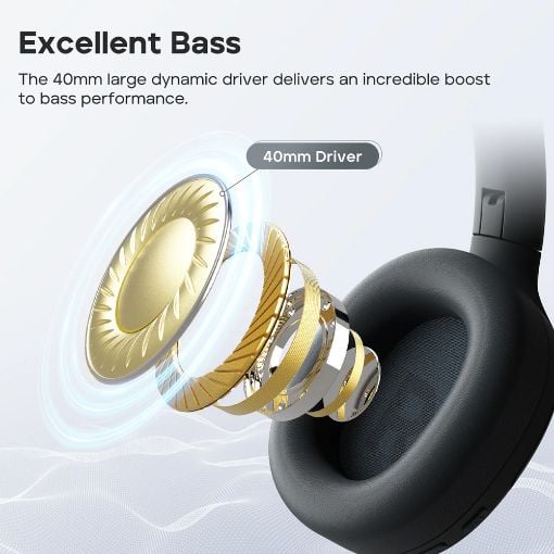 Εικόνα της Headphones Tribit QuietPlus 81 Bluetooth ANC Black C81-2652N-01