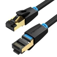 Εικόνα της Καλώδιο Δικτύου Vention S/FTP Round Cat.8 1m Black IKABF