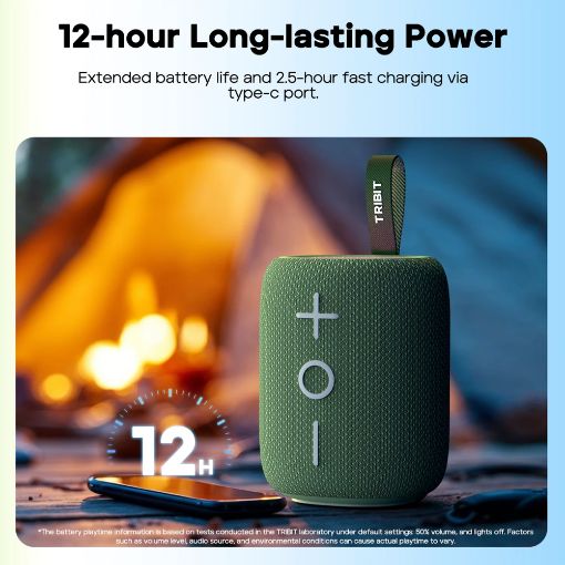 Εικόνα της Ηχείο Tribit StormBox Mini+ BTS33 Bluetooth IPX7 12W Green E33-2592N-06
