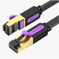 Εικόνα της Καλώδιο Δικτύου Vention FTP Flat Cat.7 10m Black ICABL