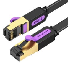 Εικόνα της Καλώδιο Δικτύου Vention FTP Flat Cat.7 5m Black ICABJ