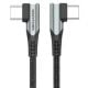 Εικόνα της Καλώδιο Vention Dual Right Angle 90° USB-C Male to USB-C Male 100W 0.5m Gray TANHD
