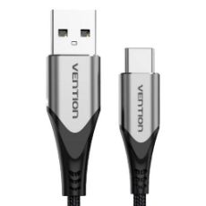 Εικόνα της Καλώδιο Vention USB-A Male to USB-C Male 3A Braided Aluminum Alloy 3m Black/Gray CODHI