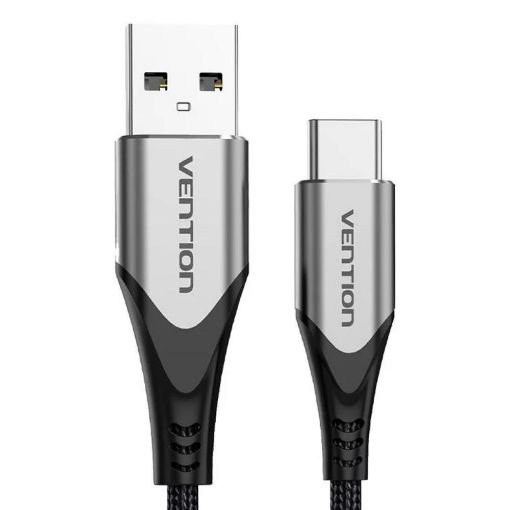 Εικόνα της Καλώδιο Vention USB-A Male to USB-C Male 3A Braided Aluminum Alloy 3m Black/Gray CODHI