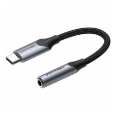 Εικόνα της Adapter Vention USB-C Male to 3.5mm Female Braided 0.1m Gray BGJHA