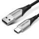 Εικόνα της Καλώδιο Vention USB-A Male to USB-C Male 3A Braided Aluminum Alloy 2m Black/Gray CODHH