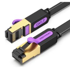 Εικόνα της Καλώδιο Δικτύου Vention FTP Flat Cat.7 1.5m Black ICABG