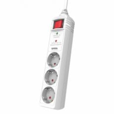 Εικόνα της Πολύπριζο Crystal Audio 3 Θέσεων με Διακόπτη 1.5m White CP3-1300-70