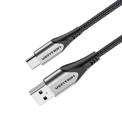 Εικόνα της Καλώδιο Vention USB-A Male to USB-C Male 3A Braided Aluminum Alloy 1.5m Black/Gray CODHG