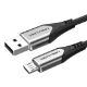 Εικόνα της Καλώδιο Vention USB-A Male to Micro USB Male 3A 1m Black/Gray COAHF