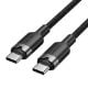 Εικόνα της Καλώδιο Vention USB-C Male to USB-C Male 3A 1m Black TRDBF
