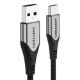 Εικόνα της Καλώδιο Vention USB-A Male to USB-C Male 3A Braided Aluminum Alloy 1m Black/Gray CODHF