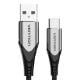 Εικόνα της Καλώδιο Vention USB-A Male to USB-C Male 3A Braided Aluminum Alloy 0.5m Black/Gray CODHD