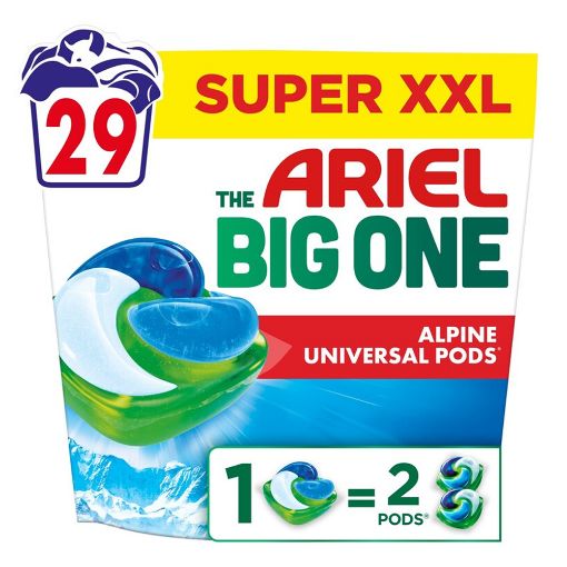 Εικόνα της Κάψουλες Πλυντηρίου Ρούχων Ariel All-in-1 Pods Big One Alpine 29τμχ