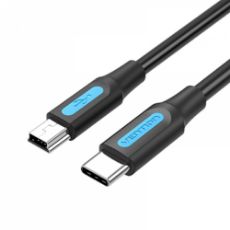 Εικόνα της Καλώδιο Vention USB-C Male to Mini USB Male 1m Black COWBF