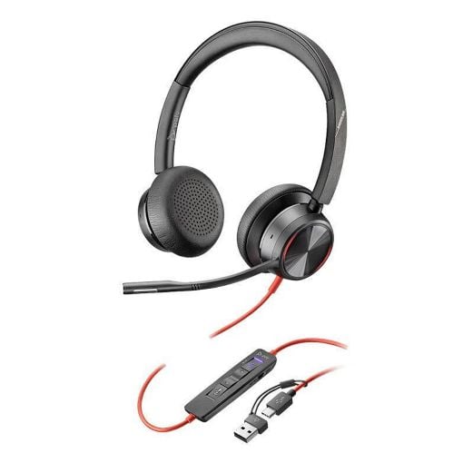 Εικόνα της Headset Poly Blackwire 8225 Stereo UC Microsoft Teams Certified USB-C 8X225AA