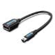 Εικόνα της Καλώδιο Vention Mini USB Male to USB-A Female 0.15m Black CCTBB