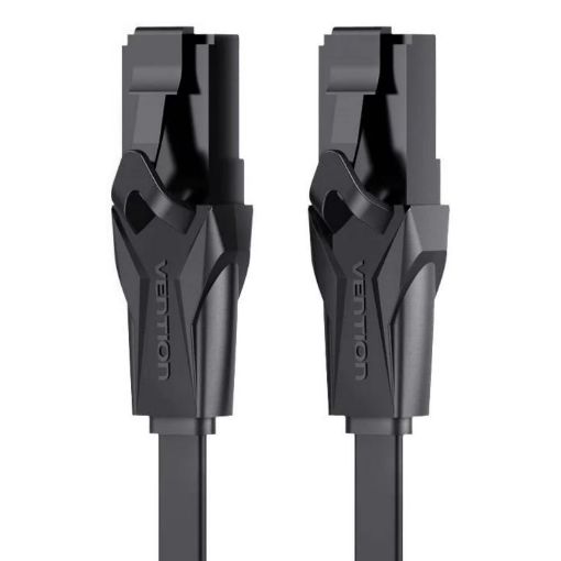 Εικόνα της Καλώδιο Δικτύου Vention UTP Flat Cat.6 1m Black IBABF