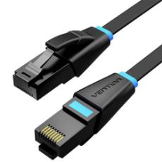 Εικόνα της Καλώδιο Δικτύου Vention UTP Flat Cat.6 0.5m Black IBJBD