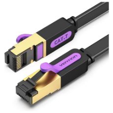 Εικόνα της Καλώδιο Δικτύου Vention FTP Flat Cat.7 0.5m Black ICABD