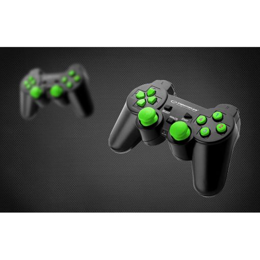 Εικόνα της Wireless Gamepad Esperanza Gladiator for PC/PS3 2.4GHz Black/Green EGG108G