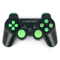 Εικόνα της Wireless Gamepad Esperanza Gladiator for PC/PS3 2.4GHz Black/Green EGG108G