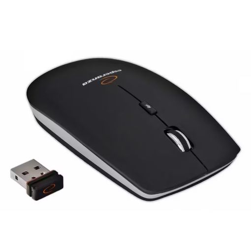 Εικόνα της Ποντίκι Esperanza Saturn Wireless Black EM120K