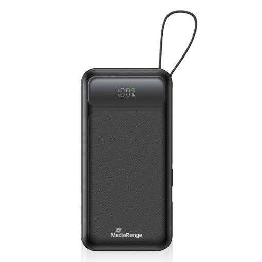 Εικόνα της Power Bank MediaRange USB-C/USB-A & Built-In Cable 10.000mAh 22.5W MRMA753