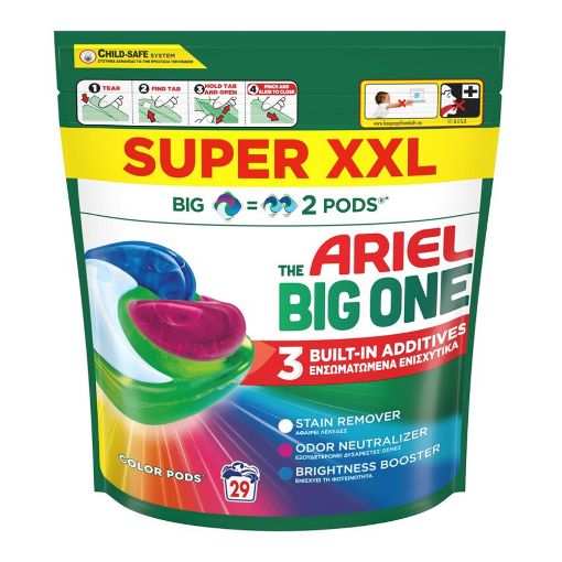 Εικόνα της Κάψουλες Πλυντηρίου Ρούχων Ariel All-in-1 Pods Big One Color 29τμχ