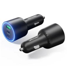 Εικόνα της Φορτιστής Αυτοκινήτου Vention 2x USB-C & USB-A 165W Black FFPB0