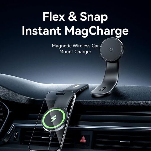 Εικόνα της Vention Magnetic Wireless Car Mount Charger Black KSKB0