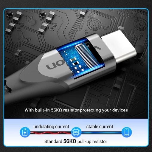 Εικόνα της Καλώδιο Vention USB-A Male to USB-C Male 3A 1m Black COKBF
