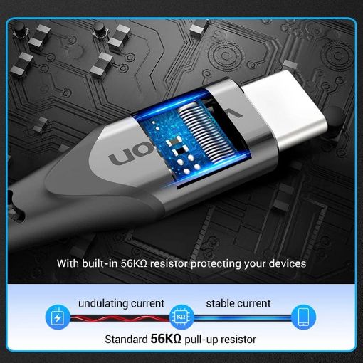 Εικόνα της Καλώδιο Vention USB-A Male to USB-C Male 3A 1.5m Black COKBG